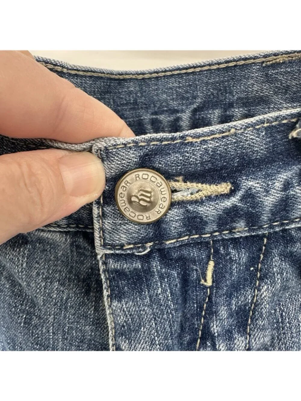Y2K ROCAWEAR JEANS relaxed baggy denim 40 streetwear hip hop urban 90s retro